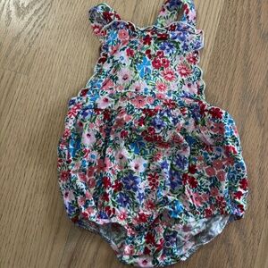 Angel Dear Floral Bubble Romper 12-18M EUC